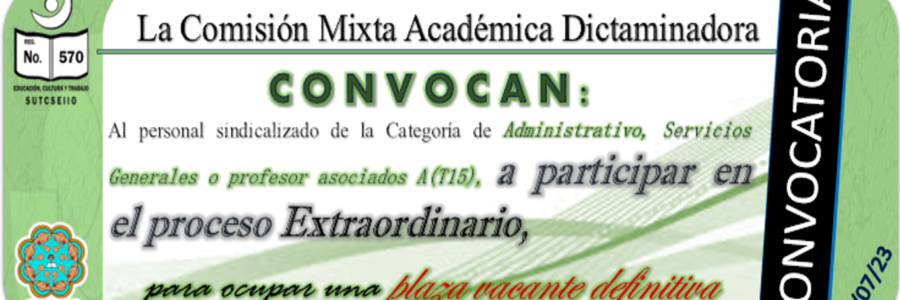 CONVOCATORIA PARA CAMBIO DE CATEGORÍA (ADMINISTRATIVOS, SERVICIOS GENERALES Y PROFESORES ASOCIADOS A).